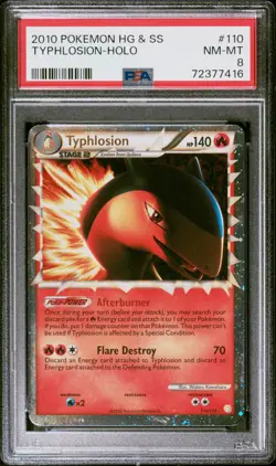 Typhlosion-Holo Pokemon Heartgold & Soulsilver 110 NM PSA 8 - Image 1