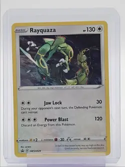 RAYQUAZA 2020 POKEMON SWSH BLACK STAR PROMO HOLO SWSH029 Q1882 - Image 1