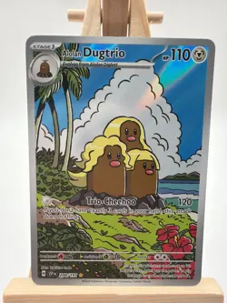 Pokemon Surging Sparks Alolan Dugtrio Full Art Illustration Rare Holo #208/191 - Image 1