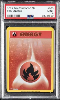 2023 POKEMON CLC-CLASSIC CHARIZARD & HO-OH EX DECK #033 FIRE ENERGY PSA 9 - Image 1