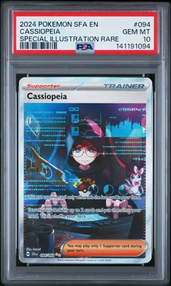 2024 POKEMON SFA EN-SHROUDED FABLE SPECIAL ILLUSTRATION RARE CASSIOPEIA PSA 10 - Image 1