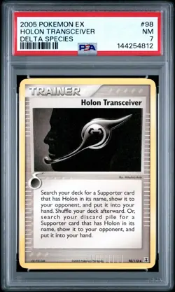 2005 POKEMON EX DELTA SPECIES #98 HOLON TRANSCEIVER PSA 7 - Image 1