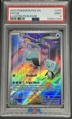 Pokemon TCG Eiscue Scarlet & Violet Paldea Evolved Holo Card 205/193 IR PSA 9 MT - Image 1