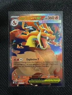 Mega Charizard Y ex 022/217 Ascended Heroes English Pokemon TCG In Hand - Image 1