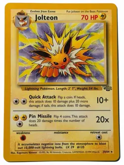 Jolteon - 20/64 Jungle 1999 - WOTC Pokemon TCG - Image 1