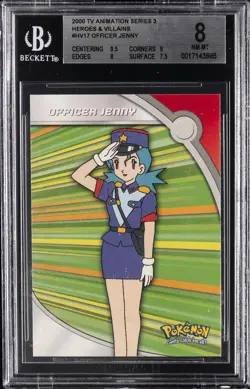 2000 POKEMON TV ANIMATION SERIES 3 HEROES & VILLIANS #HV17 OFFICER JENNY BGS 8 - Image 1
