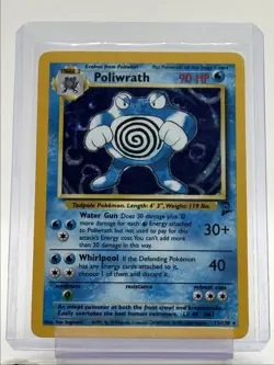 POLIWRATH 2000 POKEMON BASE SET 2 HOLO RARE 15/130 Q6859 - Image 1