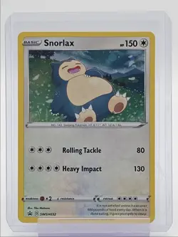 SNORLAX 2020 POKEMON SWSH BLACK STAR PROMO HOLO SWSH032 Q1882 - Image 1