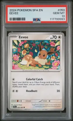 2024 POKEMON SFA EN-SHROUDED FABLE #050 EEVEE PSA 10 - Image 1