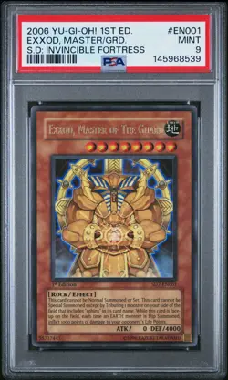 2006 YU-GI-OH! STRUCTURE DECK 1ST EDITION #EN001 EXXOD MASTER OF THE GUARD PSA 9 - Image 1