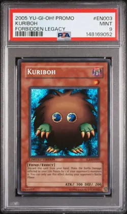 2005 YU-GI-OH! PROMO FORBIDDEN LEGACY #EN003 KURIBOH PSA 9 - Image 1