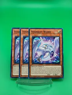 Yugioh! 3x Stardust Wurm DUNE-EN094 Common 1st Ed NM - Image 1