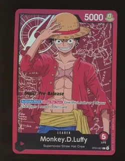 2022 One Piece Starter Deck Straw Hat Crew ST01-001 Monkey D. Luffy - Image 1
