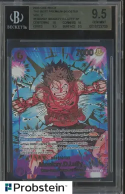 2025 One Piece The Best Premium Booster Vol.2 EB02061 Monkey D. Luffy SP BGS 9.5 - Image 1