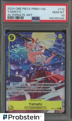 2024 One Piece PRB01 En #112 Yamato Alternate Art PSA 10 GEM MINT - Image 1