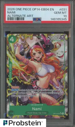 2026 One Piece OP12-EB04 En #031 Nami Alternate Art PSA 10 GEM MINT - Image 1