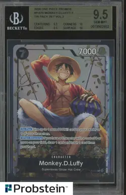 2026 One Piece Promos #P-075 Monkey D. Luffy P Tin Pack Set V.2 BGS 9.5 GEM MINT - Image 1