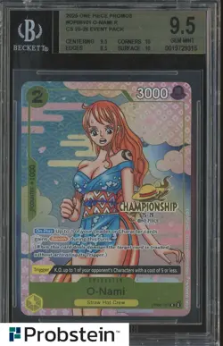 2025 One Piece Promos #OP06101 O-Nami Championships 25-26 Event Pack BGS 9.5 - Image 1