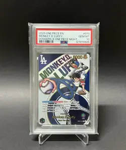 One Piece Monkey D. Luffy Dodgers EB02-010 PSA 10 English 2025 - Image 1