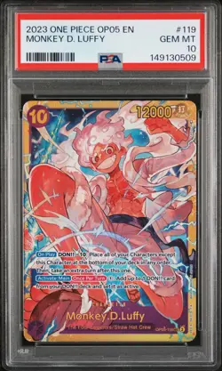 2023 ONE PIECE OP05-AWAKENING OF THE NEW ERA #119 MONKEY D. LUFFY PSA 10 - Image 1