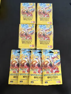 One Piece OP15 Adventure On Kami’s Island Lot 4 Packs + 4 Double Pack Set 🔥 - Image 1