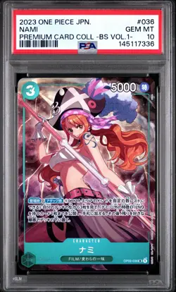 2023 ONE PIECE JPN PREMIUM COLLECTION BEST SELECTION VOL. 1 #036 NAMI PSA 10 - Image 1