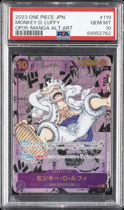 2023 ONE PIECE JPN AWAKENING OF THE NEW ERA ALT ART #119 MONKEY D. LUFFY PSA 10 - Image 1