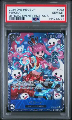 2024 ONE PIECE JAPANESE PROMOS OFFICIAL EVENT PRIZE-ASIA #093 PERONA PSA 10 - Image 1