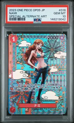 2023 ONE PIECE JPN AWAKENING OF THE NEW ERA SPECIAL ALT ART #016 NAMI PSA 10 - Image 1