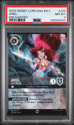 2024 DISNEY LORCANA EN 4-URSULA'S RETURN ENCHANTED ARIEL - SONIC WARRIOR PSA 8 - Image 1