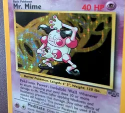 Pokemon TCG Mr. Mime Jungle Holo Rare Card 6/64 - Image 2