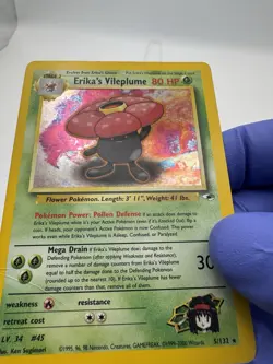Erika's Vileplume 5/132 WOTC Gym Heroes Unlimited Rare Holo Pokemon Card MP/LP - Image 2