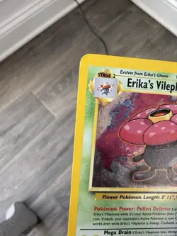 Erika's Vileplume 5/132 WOTC Gym Heroes Unlimited Rare Holo Pokemon Card MP/LP - Image 3