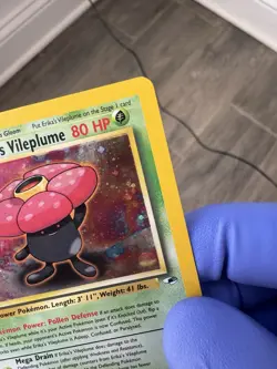 Erika's Vileplume 5/132 WOTC Gym Heroes Unlimited Rare Holo Pokemon Card MP/LP - Image 4