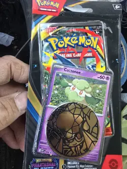 Pokemon Mega Evolution Phantasmal Dawn Pack Cottonee Promo Card & Coin - Image 1