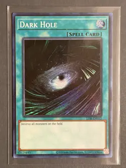 Yu-Gi-Oh Dark Hole LOB-EN052 Super Rare Holo Card Near Mint - Image 1