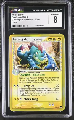 CGC 8 Feraligatr 2006 EX Dragon Frontiers 2/101 Holo Pokemon Card - Image 1