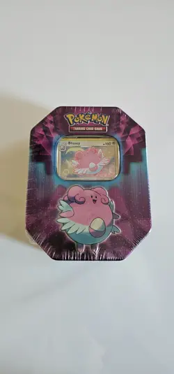 Pokemon TCG Blissey Strong Bond Tin 2019 Blissey Foil Card & 3 Booster Packs - Image 1