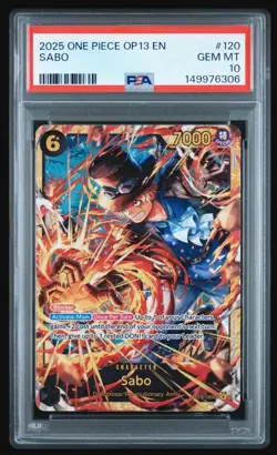 PSA 10 - One Piece SABO (120) OP13-120 Carrying On His Will Foil card - Image 1