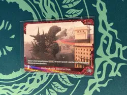 Unthinkable Destruction P 029+ Foil Godzilla Card Game 1st Edition Rare Parallel - Image 1