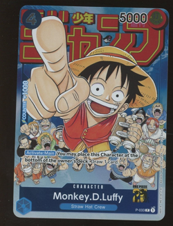Monkey D Luffy One Piece Card P-033 Shonen Jump 25th Anniversary Limited - Image 1