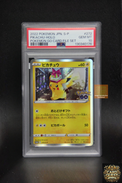 PSA 10 Pokemon Card Pikachu 272/S-P Promo Pokemon GO Card File Set Promo JPN - Image 1