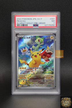 PSA 7 Pokemon Card Pikachu 001/SV-P Promo SV-P Promotional Cards Japanese - Image 1