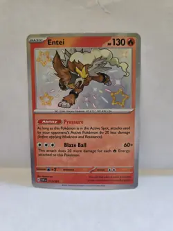 Shiny Entei 112/091 - Paldean Fates - Pokemon TCG Card- NM - Image 1