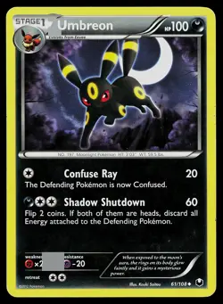 Pokemon Card Dark Explorers Umbreon 61/108 Uncommon - Image 1