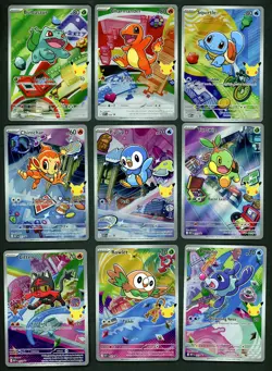 POKEMON FULL SET OF 9 CARDS OF FIRST PARTNER 30TH ANNIVERSARY PROMOS - Image 1