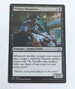 MTG Pitiless Plunderer 081/196 RIX Regular Lightly Played BP - Image 1