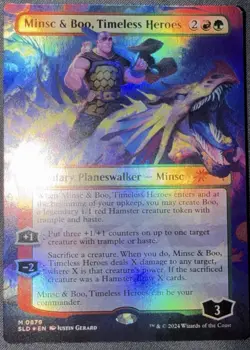 Minsc & Boo Timeless Heroes 0879 Borderless Foil SLD MTG Justin Gerard 2024 - Image 2