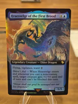 Hraesvelgr of the First Brood (Extended Art) #142 (Foil) Final Fantasy Free Ship - Image 1