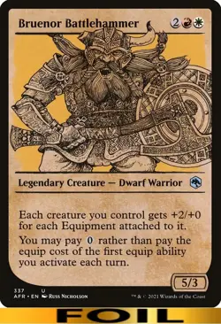 Bruenor Battlehammer ** FOIL SHOWCASE ** #337 - Forgotten Realms - CUC NM MTG - Image 1
